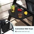 thumbnail image 2 of Gymax 3-Seat Patio Swing Chair w/ Adjustable Canopy Thickened Cushions Pillow Outdooor Gray, 2 of 8