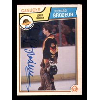 Richard Brodeur Autographed 1983-84 O-Pee-Chee Card #346 Vancouver Canucks SKU #252009