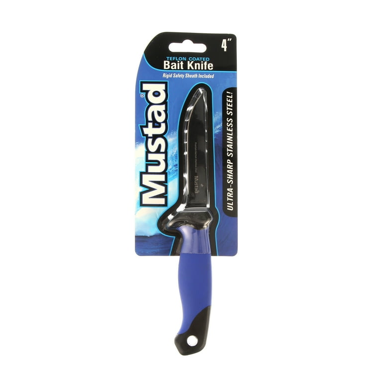 Mustad 4" Bait Knife, Black Teflon-Coated - Walmart.com
