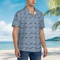 thumbnail image 5 of Xecao Cute Whale print Hawaiian shirt - a stylish short-sleeve button-down for men, perfect for casual beach and tropical outings., 5 of 9