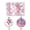 Pink, variant on Dvumao 2.4 in Sequin Foam Christmas Bauble 12 Pack, Sparkling Hanging Ornament Set for Tree