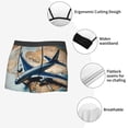 thumbnail image 3 of Pofeuu Airplane World Map Adventure Print Men’s Boxer Briefs, Moisture-Wicking Underwear, Regular,Trunk-Medium, 3 of 5