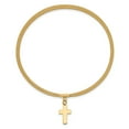 thumbnail image 2 of 14K 4mm Cross Dangle Woven Mesh Slip-on Stretch Bracelet SF2748, 2 of 3