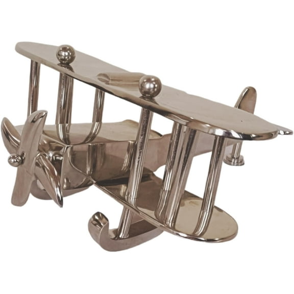 Antique Jet Plane Table Top Decorative Showpiece for Home Decor & Office Table with Gold, Glossy and Shiny Finish (Small)