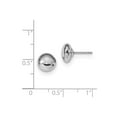 thumbnail image 2 of 14k White Gold Polished Button Post Earrings, 2 of 2