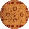 thumbnail image 1 of Ahgly Company Indoor Round Oriental Orange Industrial Area Rugs, 6' Round, 1 of 4