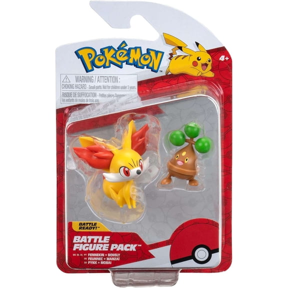 Pokemon Battle Figure Fennekin & Bonsly Mini Figure 2-Pack
