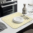 thumbnail image 3 of Microfibre Drying Mat for Kitchen Sunflower Line Yellow Dish Drying Drainer Mat Absorbent Drying Mat Washing Up for Glass, Plate & Cup 16inch X 18inch, 3 of 7