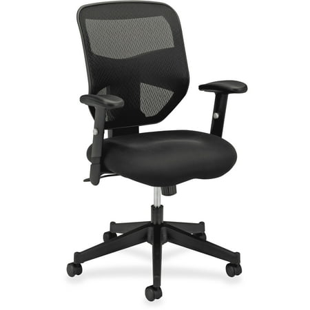 basyx VL531 Series High-Back Work Chair, Mesh Back, Padded Mesh Seat,
