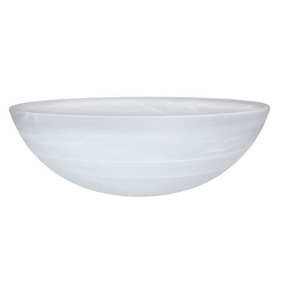 Aspen Creative 23141-11, Alabaster Glass Shade for Medium Base Socket Torchiere Lamp, Swag Lamp and Pendant,15-3/4" Diameter x 5-1/2" Height.