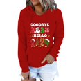 thumbnail image 1 of Gibobby Sudadera navideña mujer Navidad Mujer Casual Y 2 K Impreso Cuello Redondo Sudadera Suelta Sudadera Con Capucha Manga Larga Sudadera Blusa(Rojo,G), 1 of 5