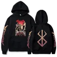 thumbnail image 1 of Berserk Guts-sudaderas con capucha para hombre y mujer, ropa de calle de manga larga con estampado gráfico, sudaderas de Manga de estilo japonés, ropa suave holgada de lana, 1 of 1