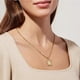 thumbnail image 3 of Initial pendant letter necklace Women's gold chain square letter necklace whip chain necklace, 3 of 3