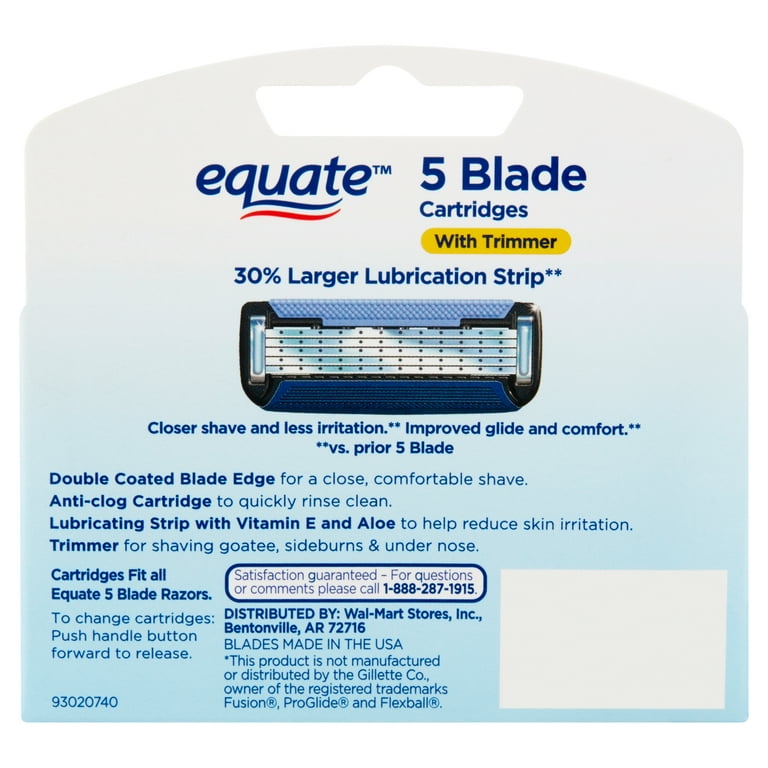 RASブレード5本セット Equate 5 Blade Cartridges with Trimmer, 12 Count - Walmart.com