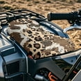 thumbnail image 4 of Renewold ATV Seat Cover Waterproof 25x10 Inch, Universal Tear-Resistant Polyester ATV Seat Protector, Stretch Fit for Honda/Yamaha/Polaris, Easy to Install, Leopard Cow Print, 4 of 7