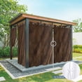 thumbnail image 6 of Outdoor Curtains for Patio Waterproof, Rustic Wood Outdoor Privacy Panels Grommet, Brown Wooden Planks Farmhouse Vintage Blackout Outside Curtains for Porch/Cabana/Pergola/Gazebo 54"x95", 2 Panels, 6 of 8