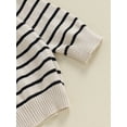 thumbnail image 6 of Bagilaanoe Toddler Baby Girl Boy Knitted Sweater Long Sleeve Striped Pullover 3M 6M 12M 24M 3T Kids Warm Jumpers Tops Fall Loose Knitwear, 6 of 8