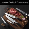 thumbnail image 4 of CHUSHIJI Knife Block Set,7 Pieces Knives Set for Kitchen,Knife Set with Block, Premium Stainless Steel Cooking Knife Set for Chef,Hardwood Kitchen Knife Set with Sharpener- Black, 4 of 8