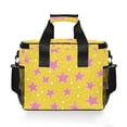 thumbnail image 7 of FORMRS Insulated Cooler Bag 24 Cans Capacity Soft Leakproof Lunch Box with Side Pockets, Big Pink Stars Pattern, 7 of 7
