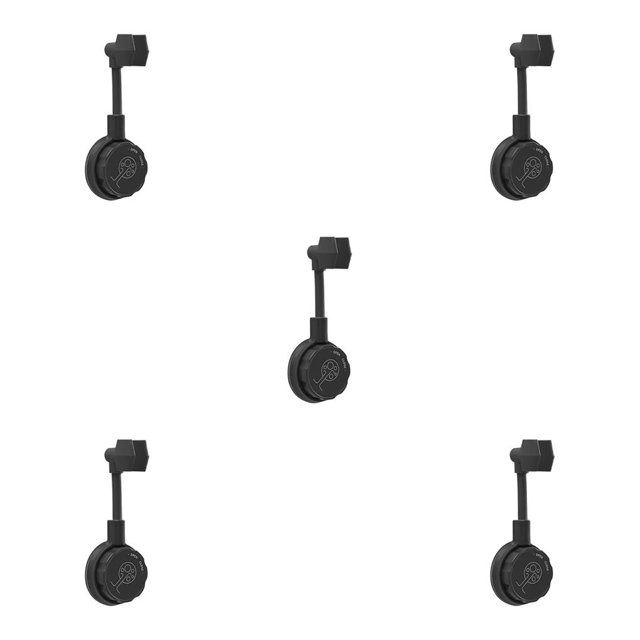 Matsuzay Soporte de ducha Soporte de cabezal de ducha ajustable Soporte de ventosa extraíble Base de fijación de baño 5piezas Matsuzay CBP133955