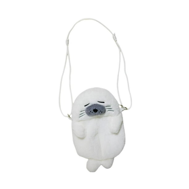 Bolso Bandolera de Peluche con Diseño de , Ideal para Ir de Compras, Fiestas Y Viajes.
