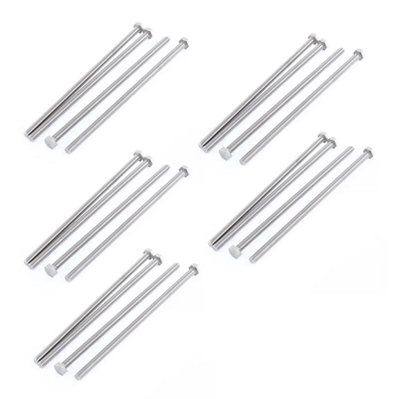 M6 x 150mm Fully Threaded Stainless Steel Hex Screw Bolt 20 Pcs