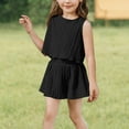 thumbnail image 7 of qolati Cute Clothes for Girl Summer Outfits Kids Sleeveless Crop Tank Top Shorts Tween Girls Textured Print Trendy Clothing Set Size 3-15Y, 7 of 7