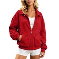 thumbnail image 3 of Enjoytime Sweatshirt for Women Collared Long Sleeve Full Zip Up Jacket Comfy Casual Work Fashion Sweatshirts 2026, 3 of 6