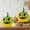 Green, variant on Light Up Jack O Lantern Resin Pumpkin Figurine 4 Colors Halloween Thanksgiving Tabletop Fall Harvest Decor Statue