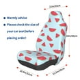 thumbnail image 3 of Wukai Watermelon Full Set Car Seat Covers with Soft Padding Universal Auto Front Seats Protector and Cushion Mat, 3 of 5