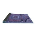 thumbnail image 2 of Ahgly Company Indoor Square Medallion Blue Traditional Area Rugs, 4' Square, 2 of 4
