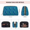 thumbnail image 2 of Artistic Swirl Snake Blue Makeup Bag, Large Capacity Travel Cosmetic Bag for Women Girls- Travel Toiletry Bag Leather Portable Waterproof Makeup Case Organizer with Handle, 2 of 4