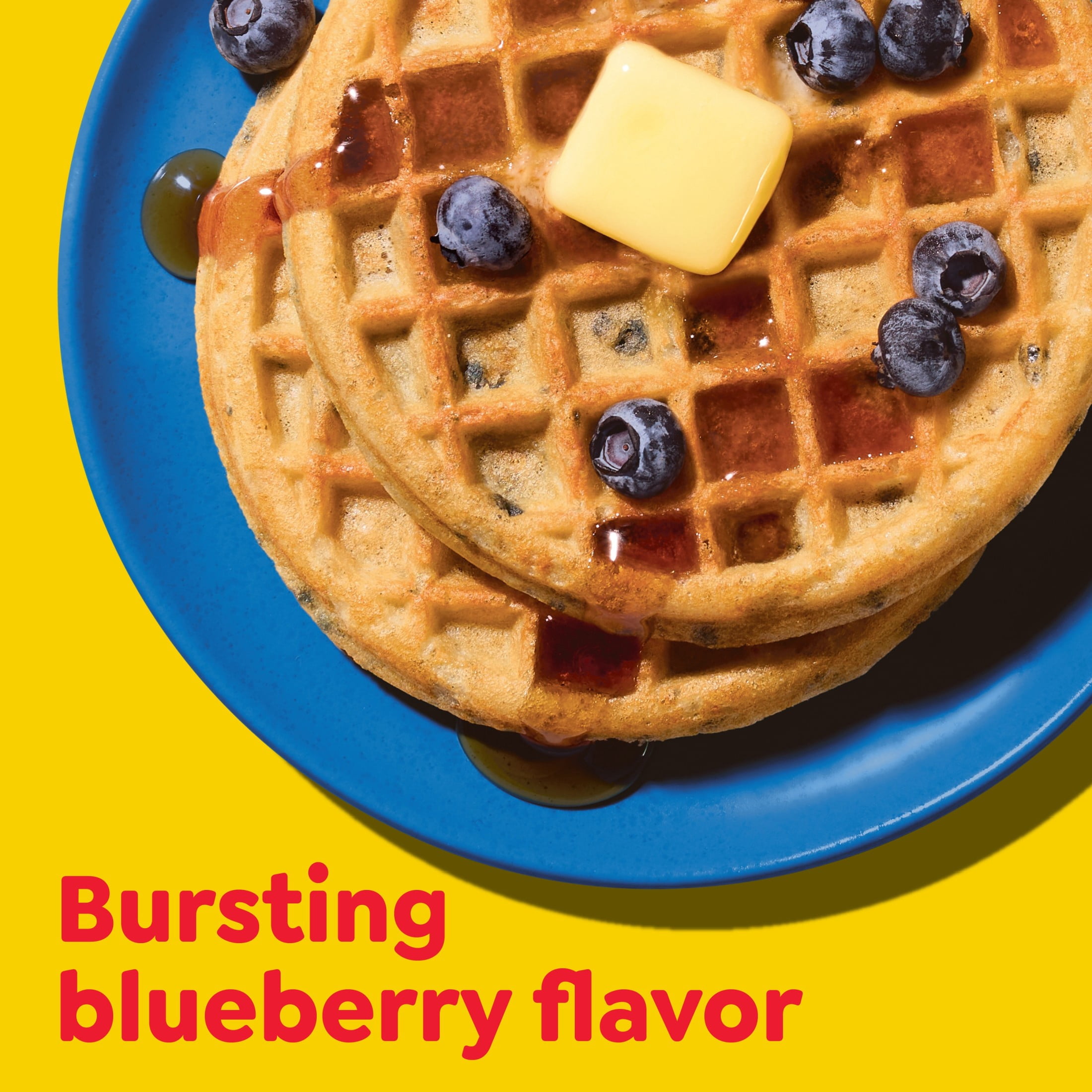 Eggo Protein Blueberry Waffles, Frozen Breakfast, 12.3 oz, 10 Count