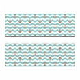 thumbnail image 2 of Anchor Bench Cushion Set of 2, Simple Pattern Anchor Stripe Art Welcoming Wavy Water Tiled Surface, Standard Size Foam Pad and Decorative Cover, Turquoise Red, by Ambesonne, 2 of 4