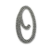 Mardi Gras Spot 3.75" x 2.75" Silver Glitter Script Letter "O" (Each)