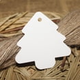 thumbnail image 4 of WRISTBIQUE 50Pcs White Kraft Paper Christmas Tree Ornaments for Marking, 4 of 7