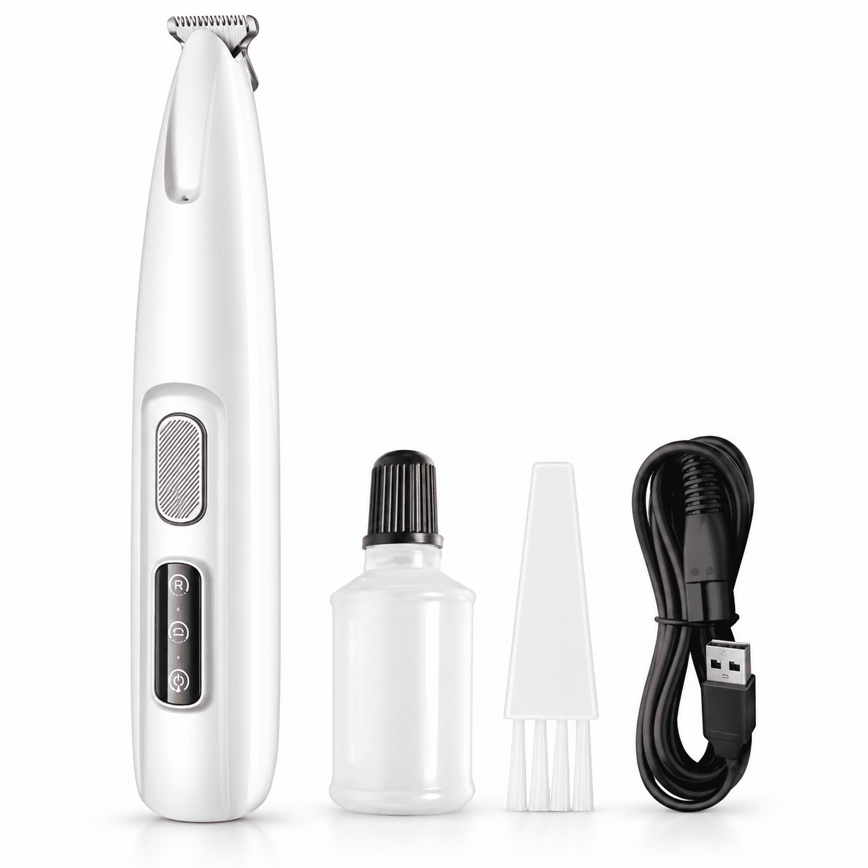 ABPETE Pet Micro Precision Trimmer, 2025 New Multifunctional Pet Hair Clippers for Grooming with LED Light, Waterproof Electric Rechargeable Pet Paw Trimmer for Pet Paws Eyes Ears Face and Rump (1)