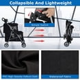 thumbnail image 4 of CL.HPAHKL Double Decker Pet Stroller for 2 Small Pets, 4 Wheels Folding Dog Cart with Mesh Window & Rear Brake, Lightweight Portable Travel Dog Carriage Stroller, Black, 4 of 7