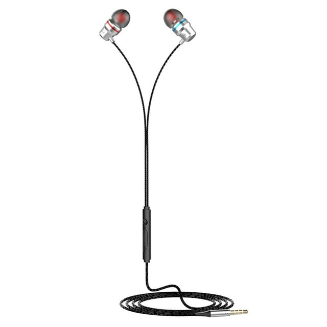 Amdohai Écouteurs Basses avec Micro Écouteurs Filaires Intra-Auriculaires avec Microphone Écouteurs à Réduction de Bruit avec Prise 3,5 mm et Commande