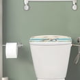 thumbnail image 2 of Renewold Sea Turtle Print Toilet Tank Lid Cover, Bathroom Decorative Dust-proof Toilet Lid Cover with Elastic Edge Fit for Most Toilets Tanks, 2 of 6