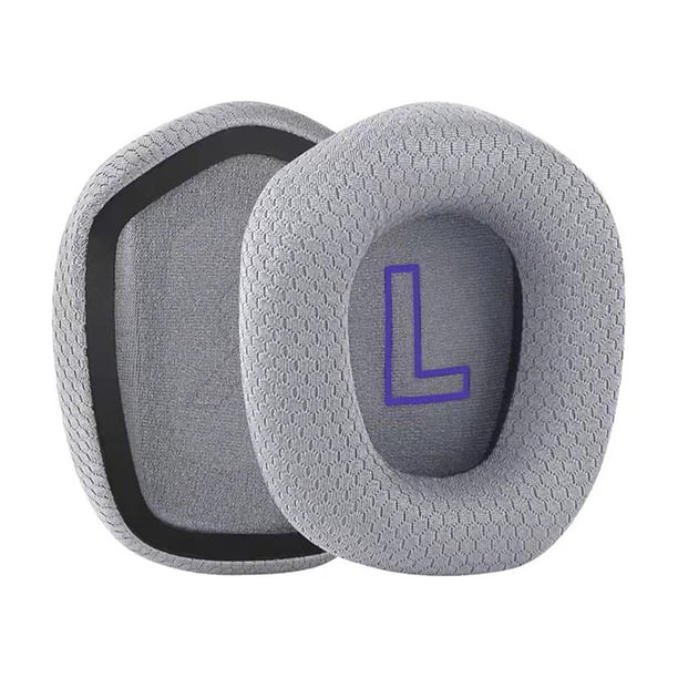 Methold Almohadillas para los oídos Cojín Protección auditiva Gaming Leather On-ear Mesh Gamer Cover Accesorios Reemplazo para G733 Videojuegos y accesorios Gris Almohadillas
