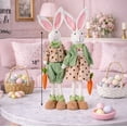 thumbnail image 5 of STPgoods Marigold the Bunny Easter Figurine 18.5" (47 cm) Fabric Easter Decoration Standing Decoration Easter Collectible Figurine Holiday Decor Tabletop Favor Figurine, Green and Beige, 5 of 6