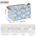 thumbnail image 7 of Yayeee Foldable Storage Basket for Shelves Set of 2 Waterproof Cloth Bins with Handles, Playful Fried Eggs, 7 of 7