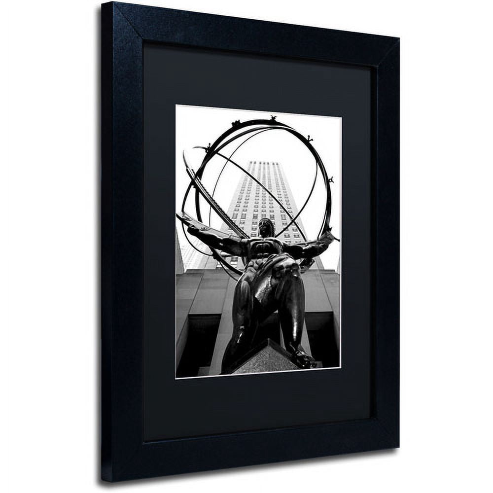 Trademark Fine Art "Atlas" Canvas Art by CATeyes, Black Matte, Black Frame