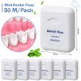 thumbnail image 4 of 36 packs mini dental floss, mint flavor, each pack 50 meters, travel dental floss oral care tooth protection (white), 4 of 4