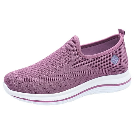 

Sneakers Women Women Shoes Flat Bottom Breathable Fashion Shoes Mesh Purple 39