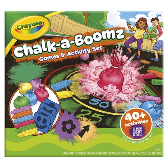 Crayola Chalk-a-Boomz Outdoor Chalk Toss Game, Outside Toys for Kids, Sidewalk Chalk Toy, Family & Party Fun, Summer Activity, Back to School Gift, Ages 6 