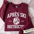 thumbnail image 4 of Apres Ski Instructor Unisex Sweatshirt Ski Sweater Snowboarder Crewneck Apres Ski Sweater Gift Skier Winter Holiday Sweater Skiing Lifestyle, 4 of 5