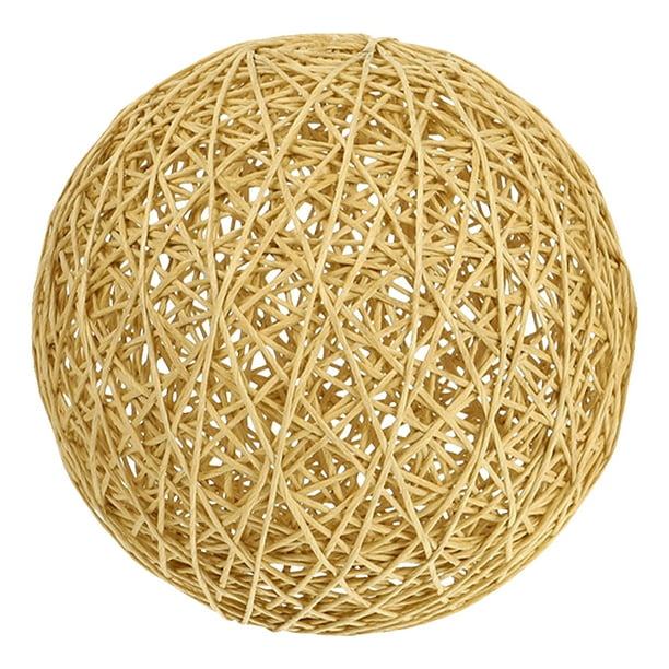 ColoMX Pantalla de lámpara tejida para lámparas colgantes y de techo, ideal para el hogar, hoteles y restaurantes, color marrón claro.