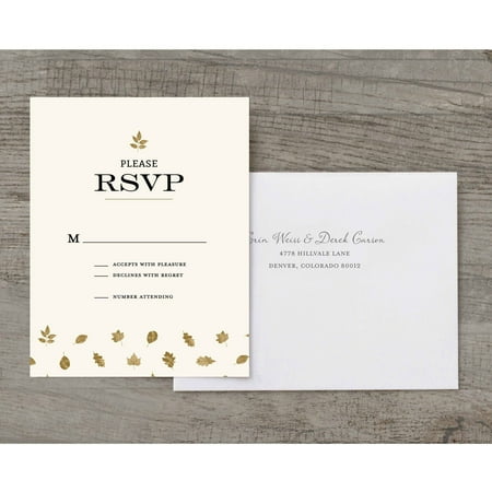 Autumn Leaves Invitation - Autumn Leaves Deluxe RSVP